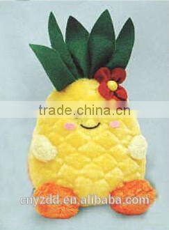 lovely plush pineapple toys/soft super soft plush pineapple