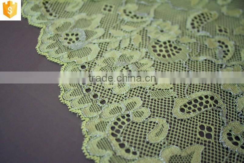 Yellow lace fabric accessory for underwear