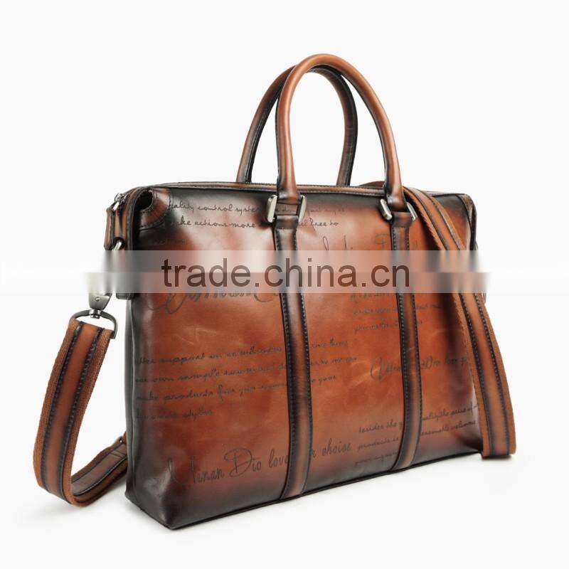 Minandio Guangzhou factory genuine leather office bags for men business man bag leather new stylish leather briefcase for sale