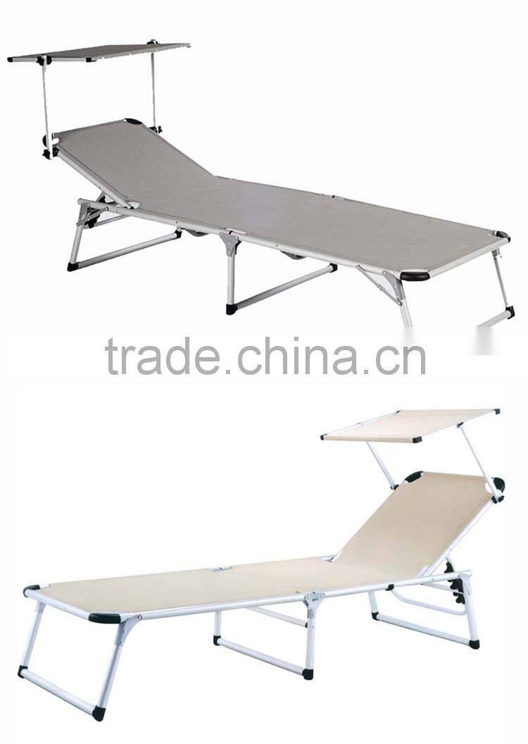 Waterproof Sunscreen Beach Lightweight Portable Sun Loungers For Sale Sun Lounger With Shade