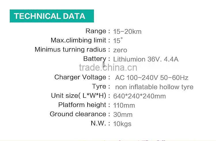 Bluetooth Music LED Lighting 2 Wheel Self Balancing Vehicle for Kids