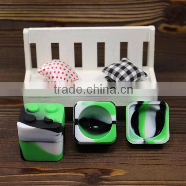 Non-stick custom silicone bho container lego slick butane hash silicone container silicone wax jar 9ml