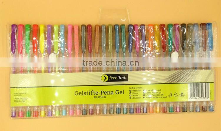 Promotional plastic oil pen roller ball pen with 60 colors