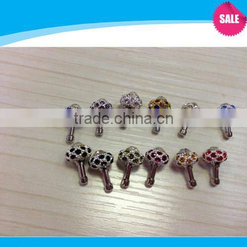 Crystal ball anti dust plug for iphone 4/3gs/3g/ipad/samsung galaxy