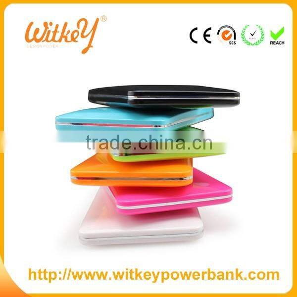 Colorful Ultra thin small USB charger Mobile Phone Power Bank