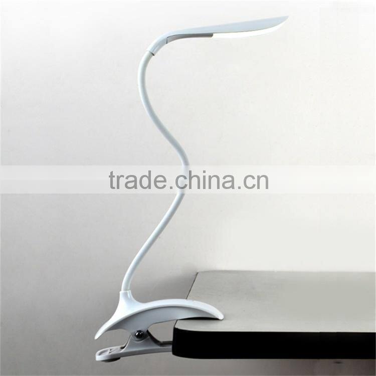Gift JK-853C USB Power white Color LED table Light Clips reading lights with flexible tube desk bed lighting