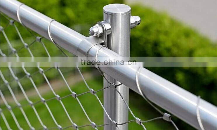 Flexible stainless steel cable net for protection