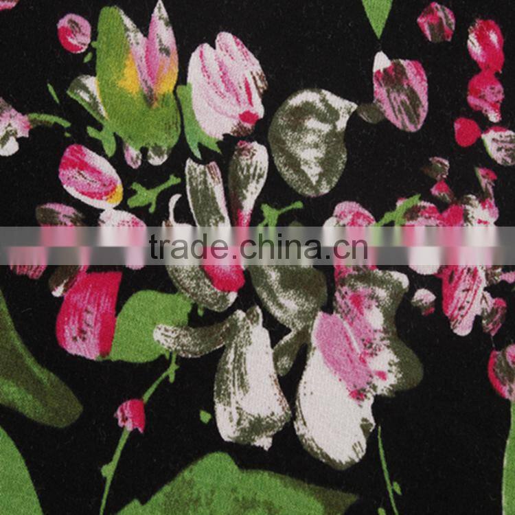china textiles 100% cotton fabric flower printing for fashion one-piece dress