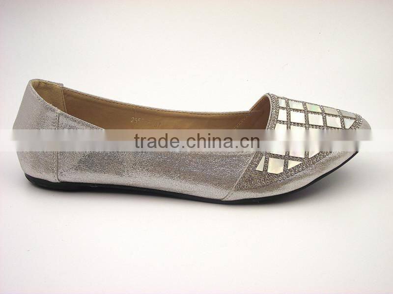 shining with diamond flat shoe dress shoe in stock