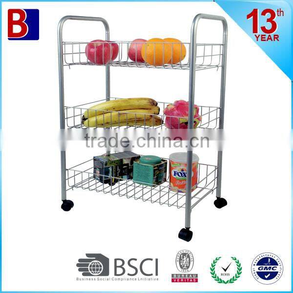 3 tiers spray powder kitchen trolley