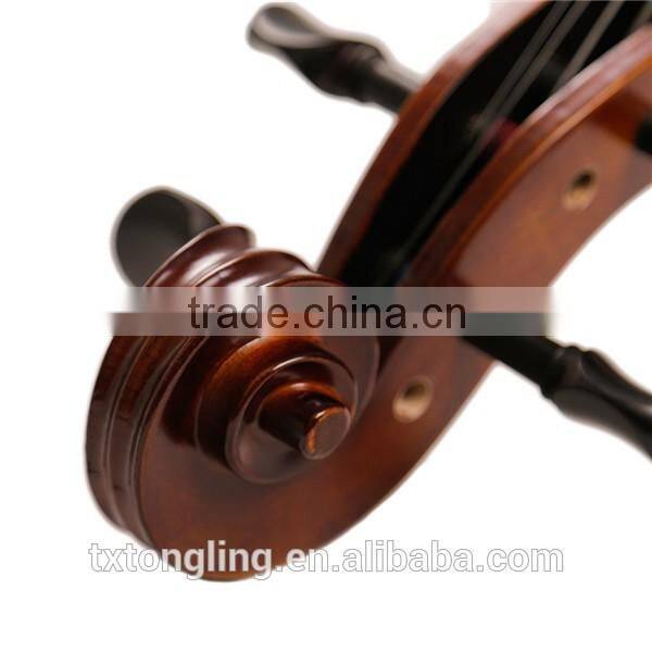 OEM Solid Wood Top Material And Electric Material Ebony Wood Fingerboard Cello TL013-1