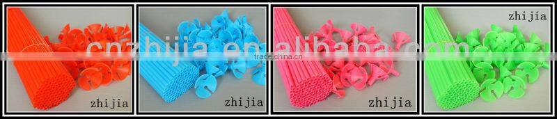 Eco-friendly white plastic balloon stick and cup for party