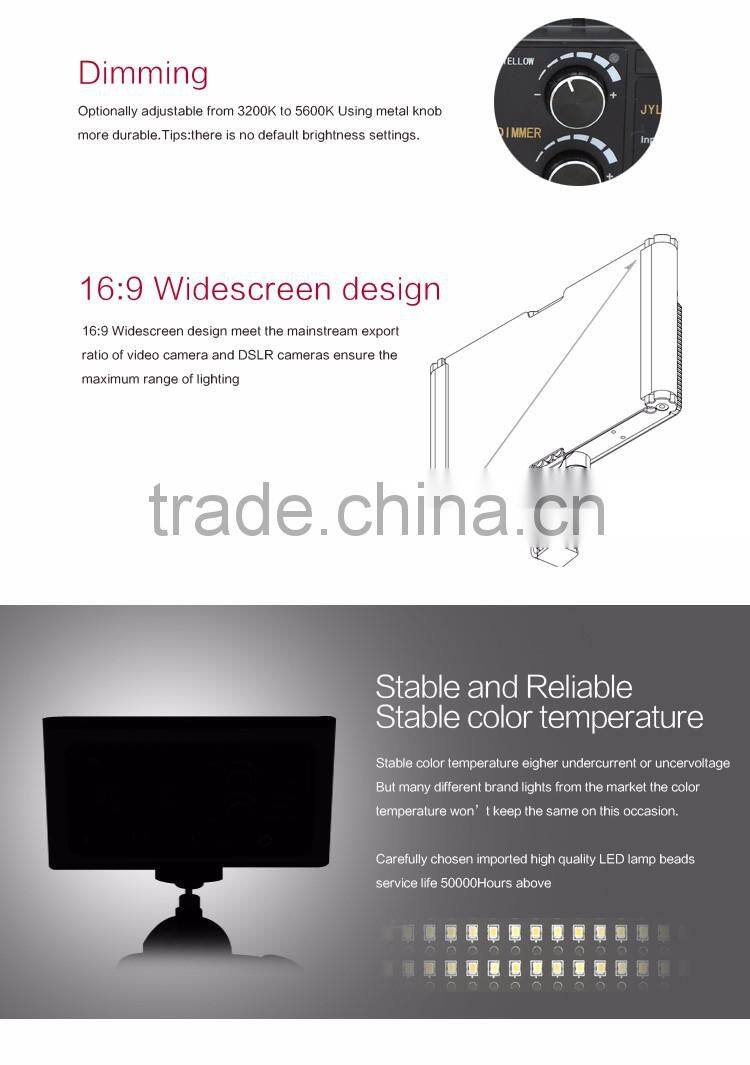 Newest unique CRI95 photographic lighting kit 30W battery powered mini studio led light with hot shoe ball mount