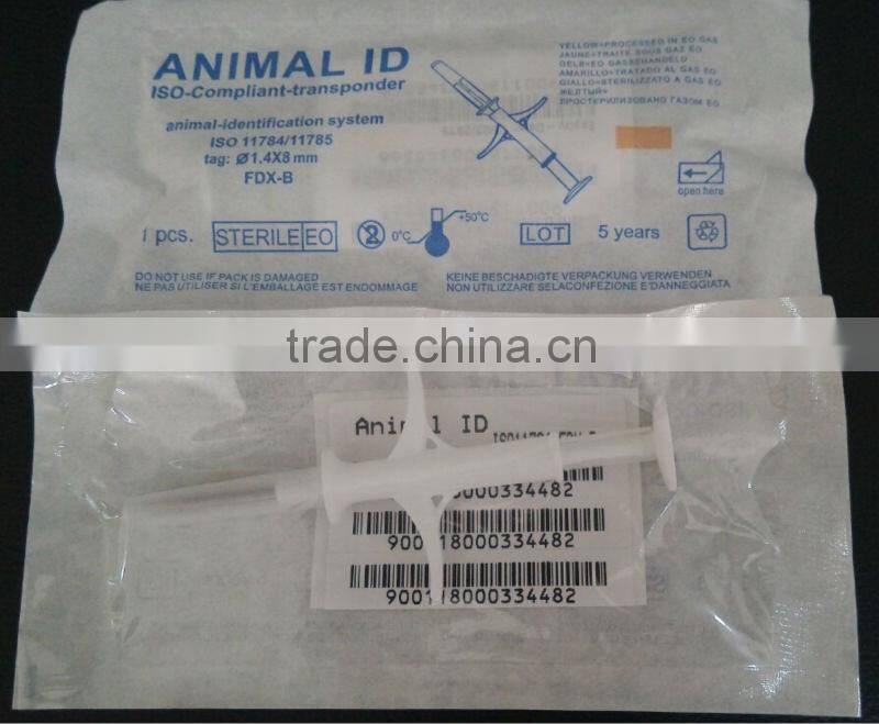 Mini RFID Transponder 134.2KHz Glass Tube EM4305 read and write for Animal Identification Tracking Food Safety Tracing