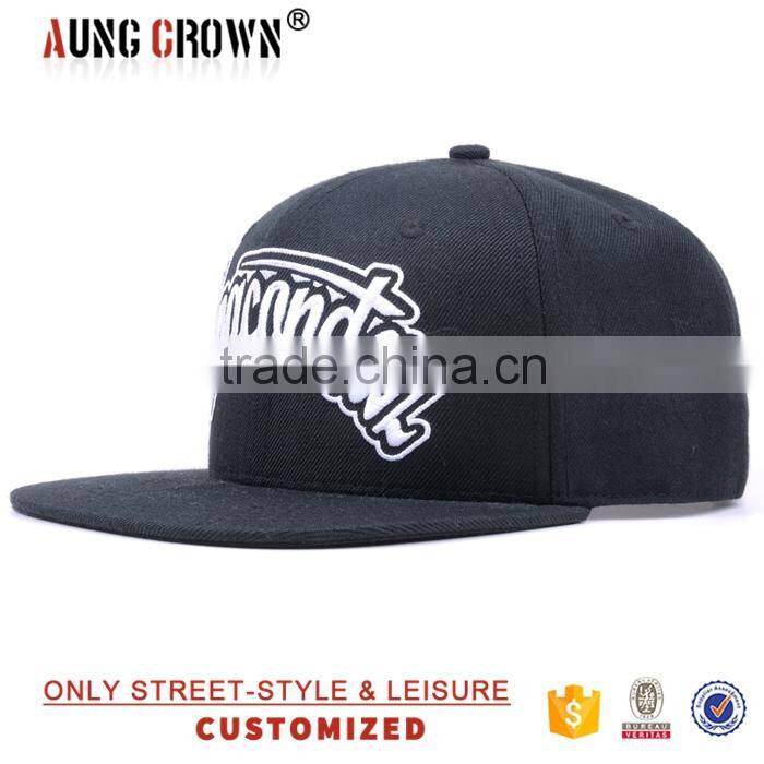 3d embroidery short bill snapback caps