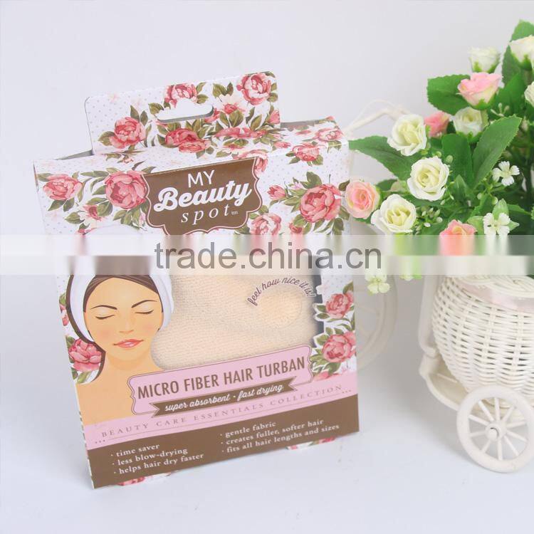 wholesale absorbent hair towel bath head cap cheap stripe hair towel