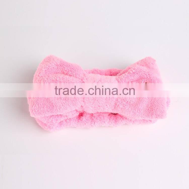 pink coral fleece soft hairband girl decoration bandeaux