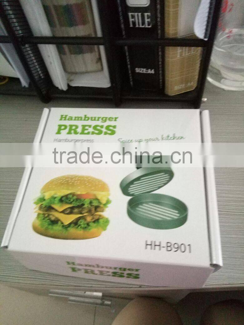 EU FDA food grade manual Non stick layer metal aluminium alloy hamburger press