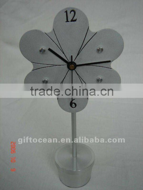 aluminum art metal desk clock,metal art crafts table clock