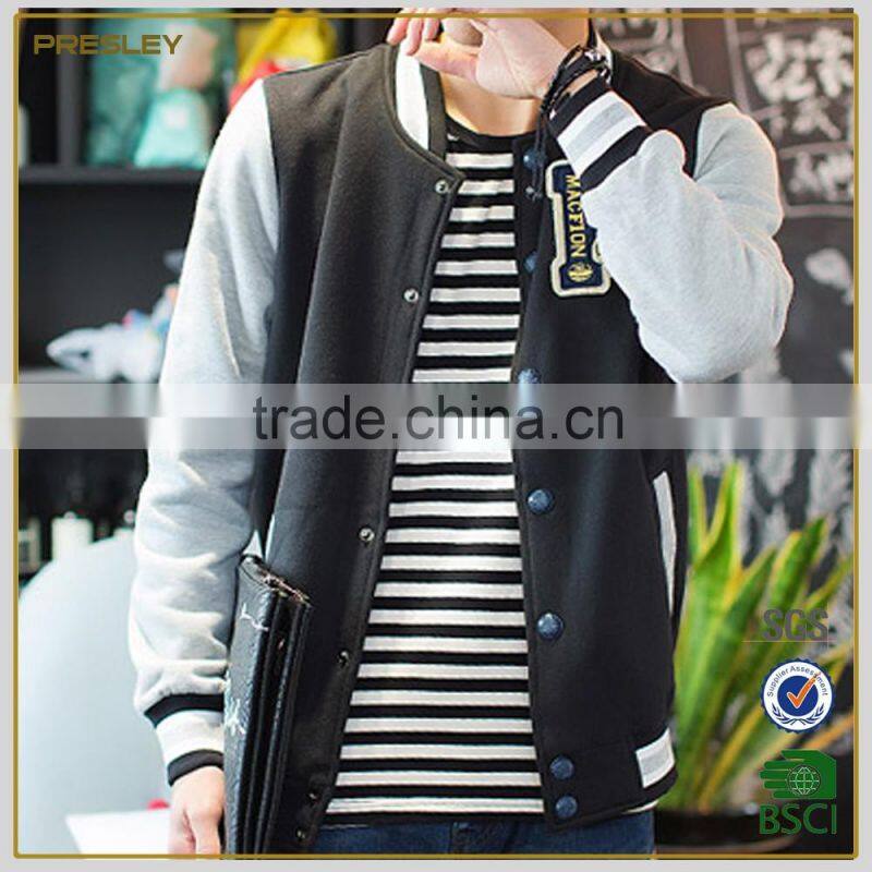 2016 wholesale price letterman jacket student hoodie sportwear young men