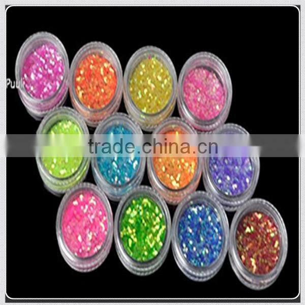bright pink pigment cosmetics glitter powder