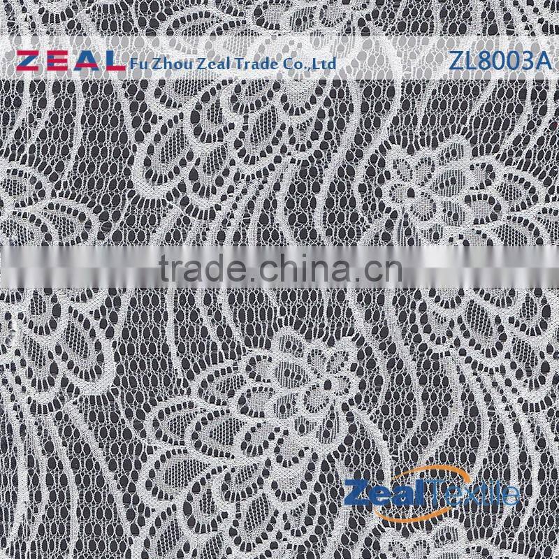 2016 new fashion design white lace knee length dress