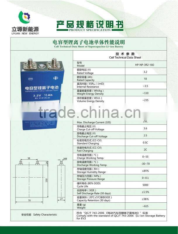 lifepo4 prismatic battery cell