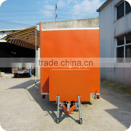 2013 Environment-friendly Bus Type Double-axle Wheels Electric Drive Coffee Vending Food Cart with Canopy XR-FV400 A