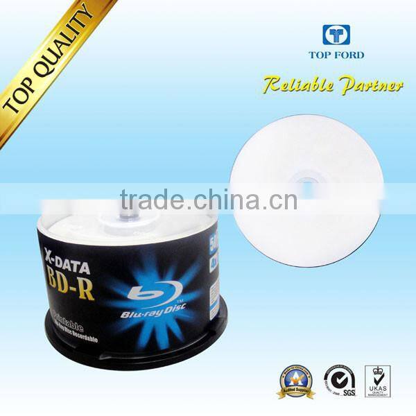 BD case white inkjet printable 25GB 6X Bluray disc BD-R