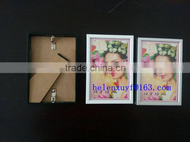 4x6in shiny silver color aluminum photo frame