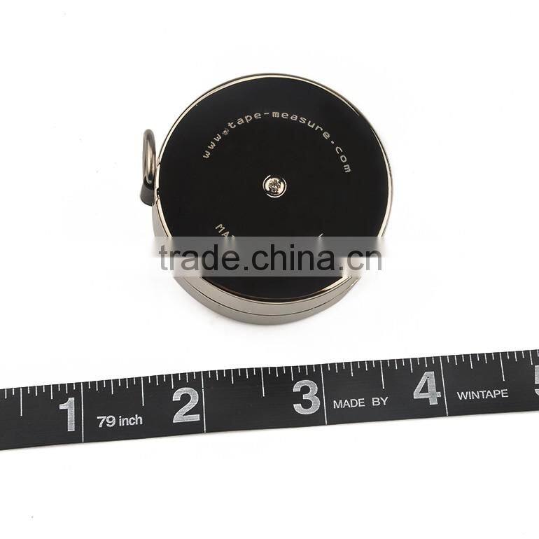 Hand Cranking Handle Metal Case 2Meter Printable Tape Measure Round With You Logo