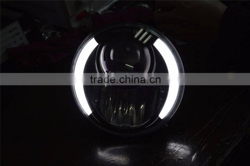 7" H4 LED Light Projector Headlight With White DRL Yellow Turn Signal For Harley Motorcycle , wrangler, TJ, landrover 7inch