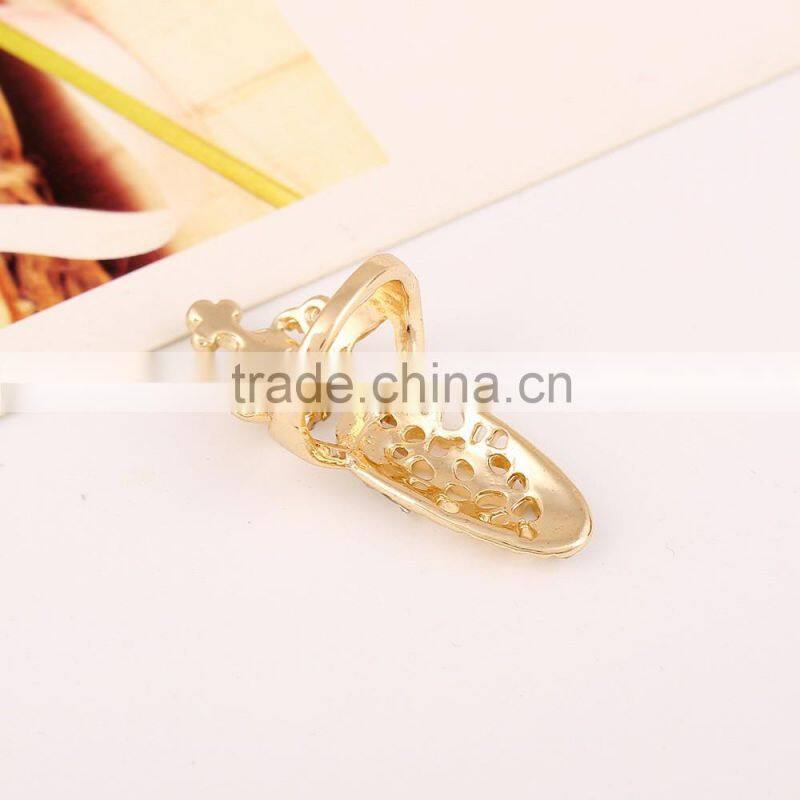 Ring factory wholesale fashion diamond crown new joint nail ring