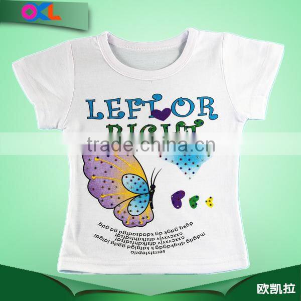 Hot selling high level new design delicated appearance kid cotton t-shirt