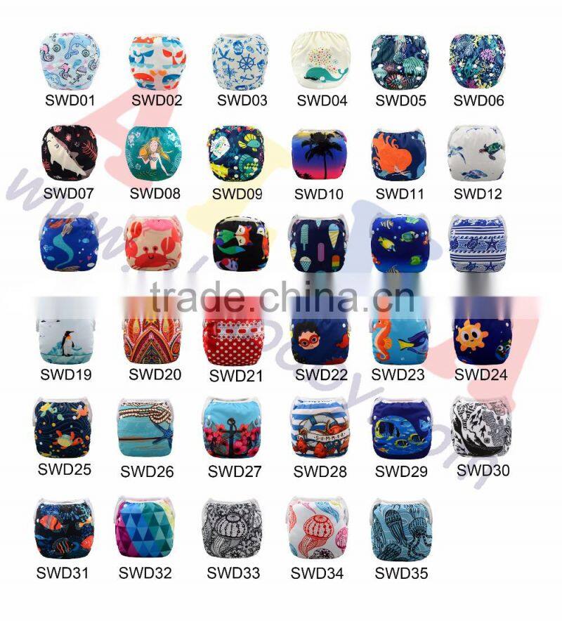 Alva Jellyfish Pattern Best Baby Swimming Diapers Manufacturer from China