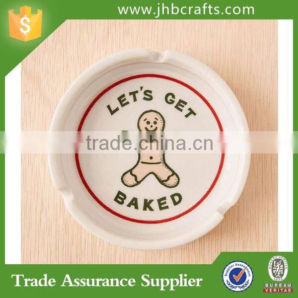 White Oil Painting Pocket Ashtray Home Decoration