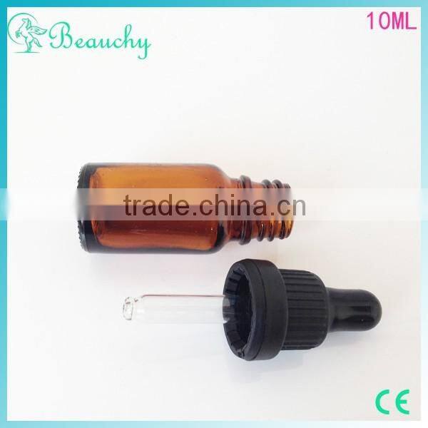 2015 beauchy New Product dropper bottle glass 10ml glass bottles essential oils with rubber pipette childproof cap