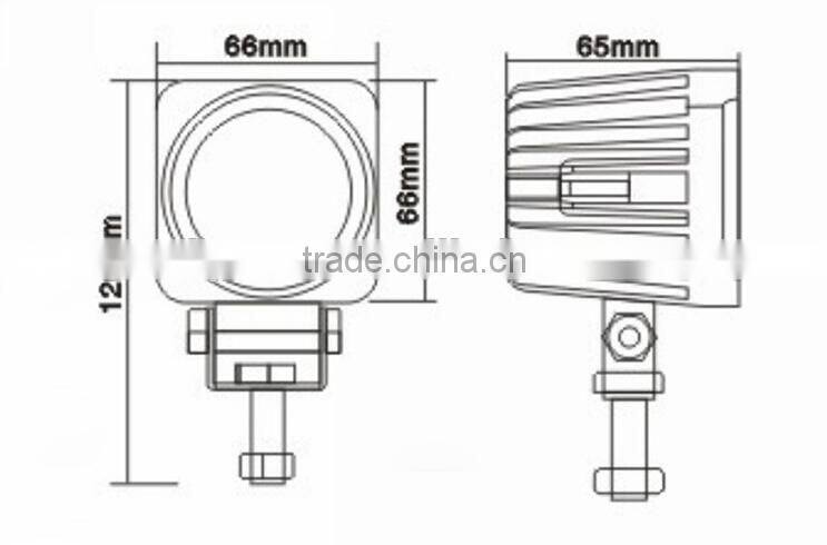 10~30V Aluminium alloy 10W LED Work Light Fog light For Jeep SUV ATV Off-road Truck fog LED off road UTV work light tractor lamp