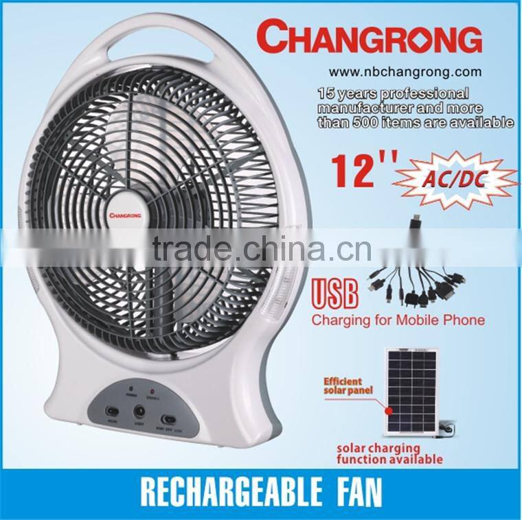 rechargeable electric fan light