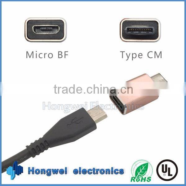 Ultra thin Micro BF to USB-C male USB 3.1 Type C adapter