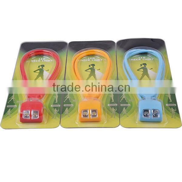 Super Bright silicon flexible led running warning light waterproof led neck light for jogging in dark