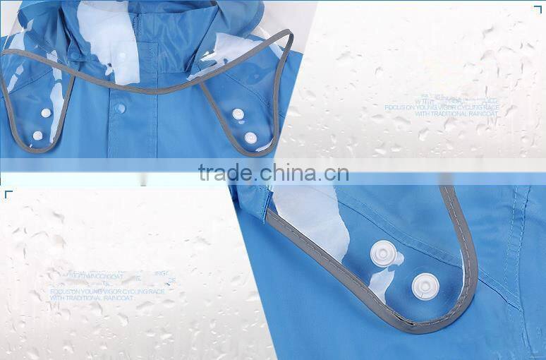Adult's fashion waterproof reflective raincoat suit for motorcycle riders