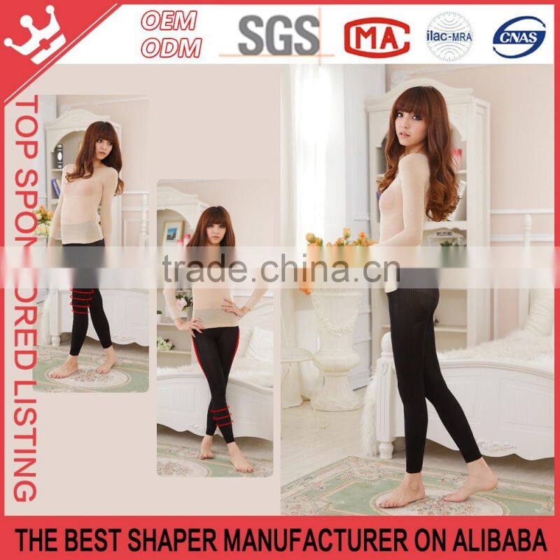 Women's Germanium Titanium Footless 3-stageHip&Leg Tight Slimming Leggins/Tights K02