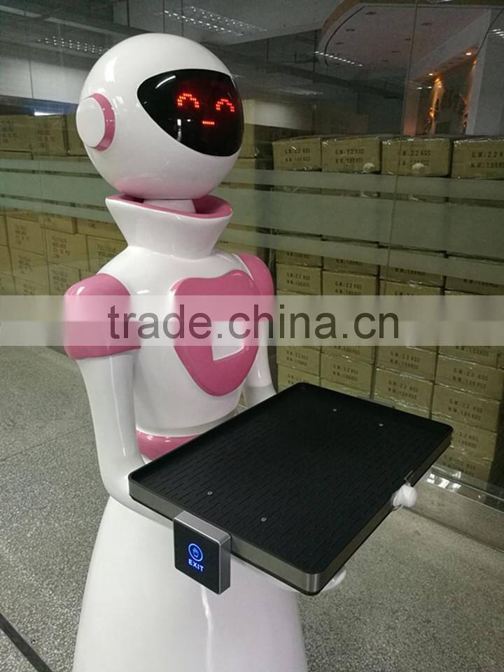 Intelligent Beauty Humanoid Robot Waiter Controlled by Remote