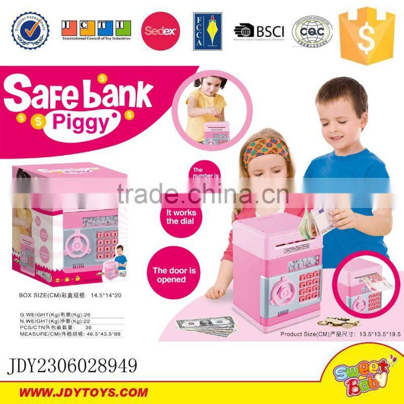 2016 promotional gift items piggy bank for kids atm bank money saving box toy