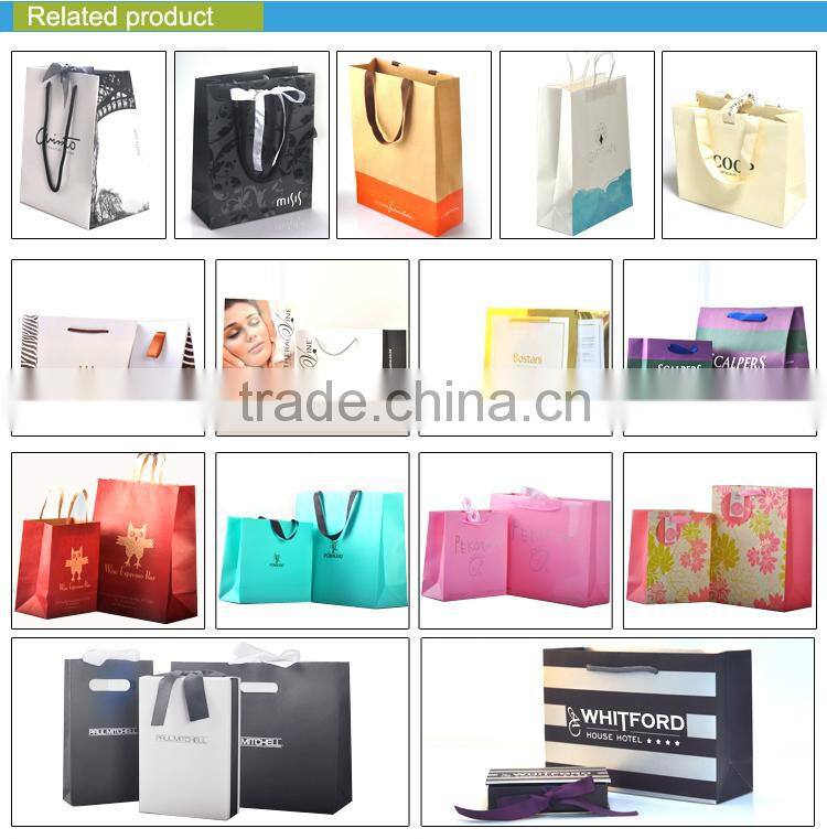 Customized Craft paper bag with your logo printed with handle in packagings