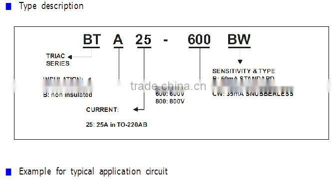 TO-220 triac BTA25