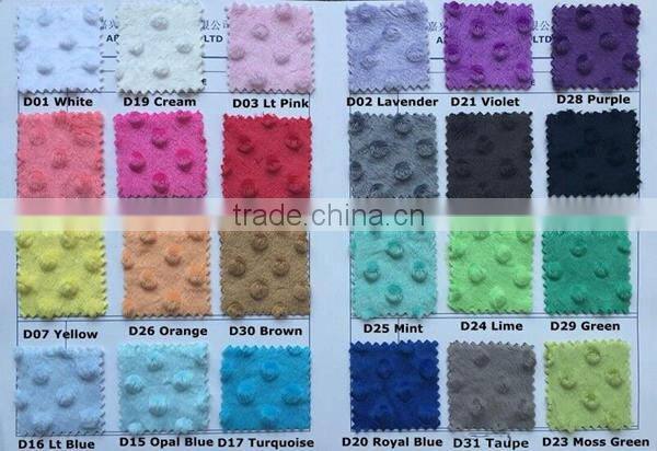 26 Colors China Baby Red Minky Dot Girl Burp Cloth for 4 Seasons