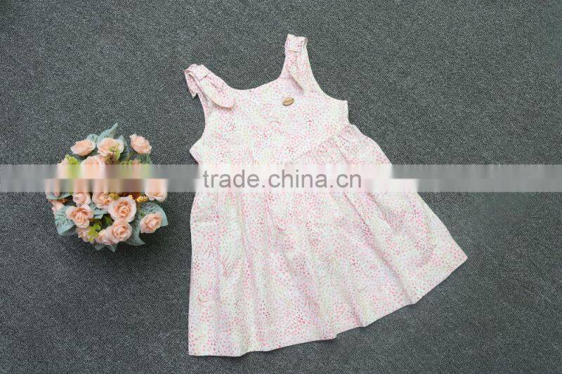 Hot sale kids dress with factory independent design vest girls dresses
