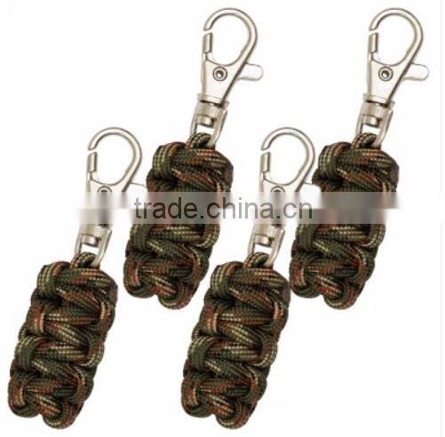 hot sale paracord zipper puller key rings zipper puller clothing and backpack zipper puller